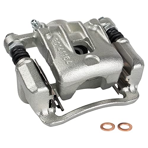 Image of TRQ Rear Left Brake Caliper w /Bracket Drivers Side