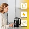 Retoo Glas Wasserkocher Elektrischer 1.7L, 2200W, Temperatureinstellung 70–100°C, Touch-Display, Warmhaltefunktion, 360°-Basis, BPA-frei, Leise & Sicher, Ideal für Tee, Kaffee & Küche, Schwarz-Silber #5
