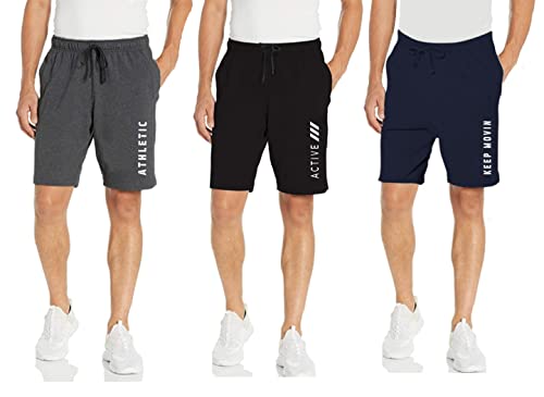 Image of KART BLACK Plus Size Men's Shorts with Pocket|Casual Knit Shorts|Printed Shorts|Over Sized Shorts|(S,M,L,XL,XXL,3XL,4XL,5XL) Combo Pack of 2