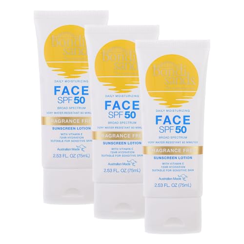 Bondi Sands Fragrance Free Daily Sunscreen Face Lotion SPF 50 | Hydrating UVA + UVB Protection, Non-Greasy, Gentle, Water Resistant | 2.53 Oz/75 mL (Pack of 3) image 5