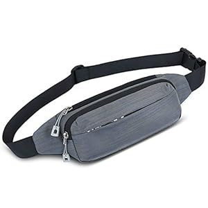 Jxxuiruieen Wielofunkcyjna Saszetka Biodrowa Szara