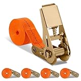 Spanngurte mit Ratsche 2M, 4 Stück Ratschengurte, Verstellbare Zurrgurte mit Klemmschloss, Enorm Robuste Zurrgurt, für Auto, Sackkarre, Motorrad, Gepäckpakete, Camping, Feste Ladung