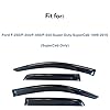 IG Window Visor Compatible with Ford F250 F350 F450 F550 Super Duty SuperCab 1999-2016, Tape-On Rain Guard Side Vent Deflector (SuperCab Only) #1