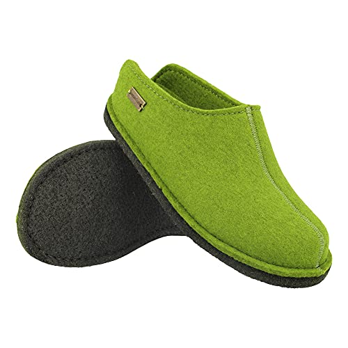 HAFLINGER Men's Open Back Slippers, 4 us2