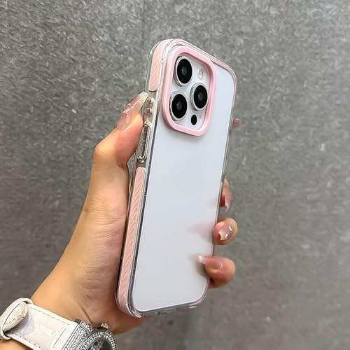 Coque antichoc transparente pour iPhone 14 Pro au style urbain rose