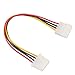 Aiyide 2 Pack Computer Molex 4 Pin Power Supply Extension Cable - Female to Male HDD IDE Computer Fan Internal Power Extension Cable 8 Inch