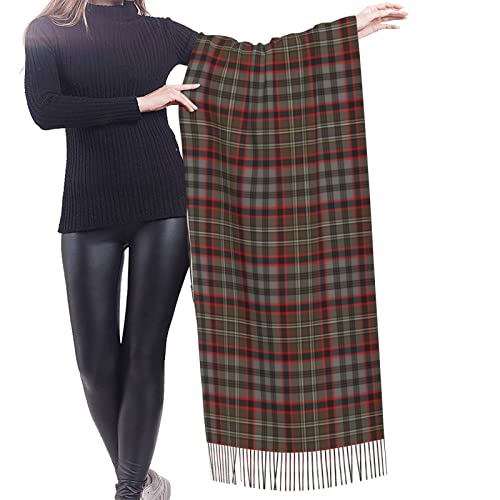 Winter Warm Wrap Shawl Modern Tartan Of The Scottish Clan Macquarrie Print Scarves Blanket Scarf For Women Men2