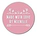 Custom Made with Love Stickers, Handmade with Love, Custom Gift Stickers, Favor Labels, Gift Stickers, Favor Stickers 22:28