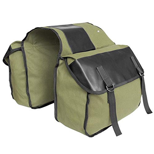 Alforjas para bicicleta MTB con ganchos ajustables, asa de transporte, ribete reflectante y bolsillos grandes Cover