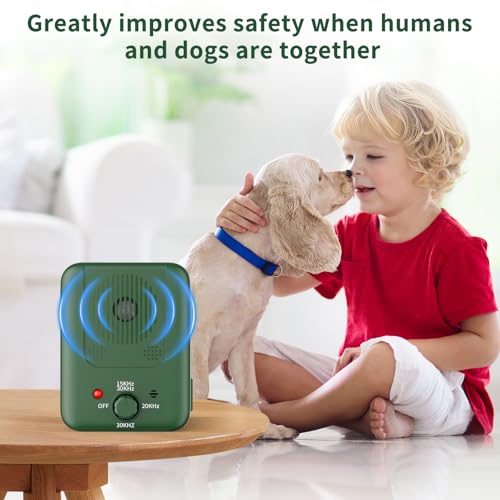QEWEUUIE Anti Bell Gerät Hunde,3 Modi Antibell Ultraschall Gerät,50 Fuß Antibell für Hunde,IPX4 wasserdicht,Antibell für hundefür drinnen und draußen,Geeignet für große, mittelgroße und kleine Hunde