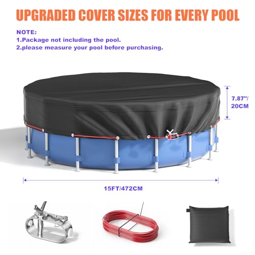 Cobertor redondo para piscina de 15 pies miniatura 2