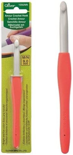 Clover 1056/MN Amour Crochet Hook, Size M/N/9.0mm