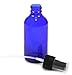 Vivaplex 6 pieces, Cobalt Blue, 4 oz Glass Bottles, with Black Fine Mist Sprayer