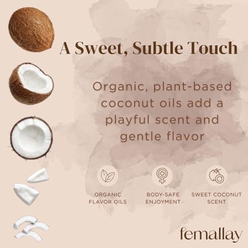 Image of Femallay Organic Vaginal Melts - Coconut - Moisturizes and Refreshes - 14 Count + Applicator | Feminine Moisturizing Support for Gentle Daily Vaginal Hydration & Comfort, with Natural Ingredients that Sooth and Refresh