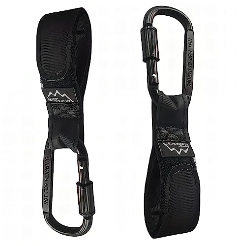 Image of MoBearer Stroller Hooks for Hanging Bags and Shopping-Multipurpose Strolller Straps-Mom Hooks-Stroller Clips for Bags, 2 Pack Black Baby Stroller Hooks