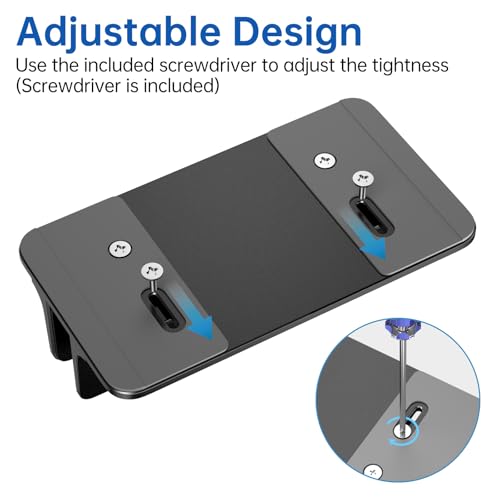 Image of Vertical Laptop Stand for Desk Aluminum Book Holder with Adjustable Slot Desktop Accessories for MacBook Pro /Air Gaming Laptops, Black