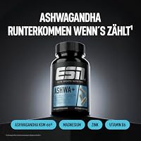 ESN Ashwa +, patentierter Ashwagandha Wurzelextrakt KSM-66®, 120 Kapseln | Indische Schlafbeere, mit Magnesium, Vitamin B6 & Zink, vegan - made in Germany – Ansicht 2