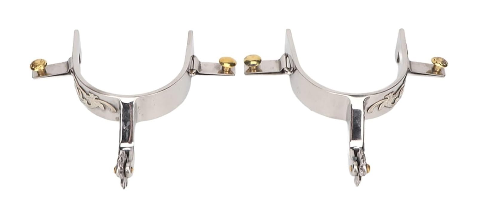 Speroni da cavallo in acciaio inossidabile | Speroni da cowboy western 144x82mm in acciaio inossidabile rotanti 2 pezzi