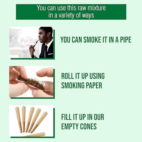 Nirbelo Roll Your Own Green Apple Flavoured Herbal Raw Mixture, 100% Tobacco Free & Nicotine Free for Quit Smoking, 35 Gram, Pack of 1 - Thumbnail 3