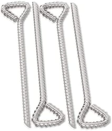 Strong Tent Stakes 12 inch Galvanized Tent Pegs Steel Stakes Heavy Duty Anchors for Sand Camping Wedding Mountains Pack of 4
