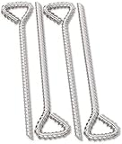 Strong Tent Stakes 12 inch Galvanized Tent Pegs Steel Stakes Heavy Duty Anchors for Sand Camping Wed