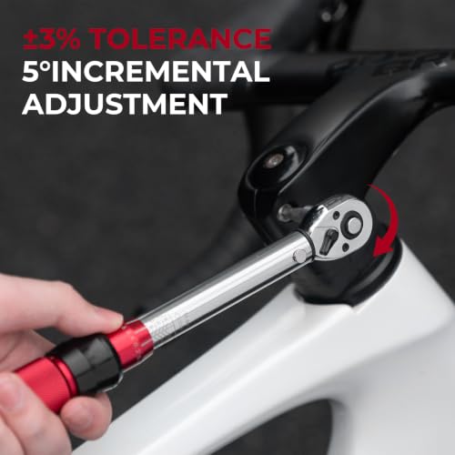Image of ROCKBROS Bike Torque Wrench 1 /4 Inch 13-Piece Kit | 72-Tooth Gear, 2 to 24 Nm / 17.7~212.42 in-lb, Dual-Direction Click Type, 0.2 Nm /0.5 Micro-Adjustment Bike,E-Bike,Motorcycle