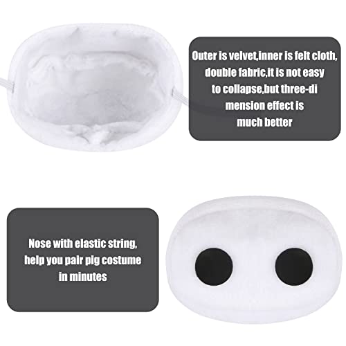 Set de 4 piezas disfraz de vaca accesorios para cosplay miniatura 3