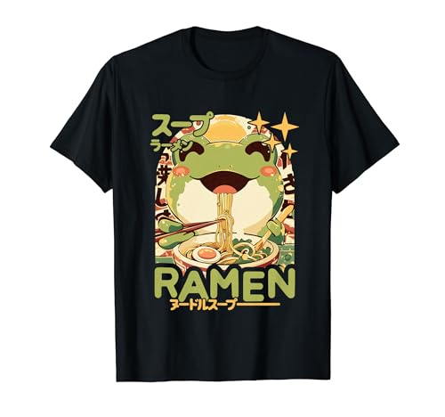 Ramen Kawaii Neko Frog Ramen de rana Loving Camiseta