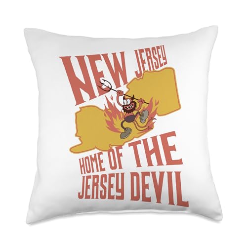 New Jersey Home Of The Jersey Devil Paranormal Cryptid Throw Pillow