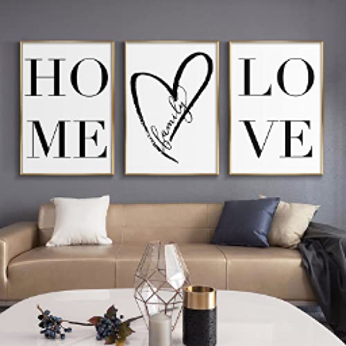 Toile amour noir et blanc abstrait 50x60cm pour sublimer votre salon moderne