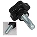 Othmro 2Pcs Black M12 x 50mm Star Clamping Knob Grip Thumb Screw, 1-15/16