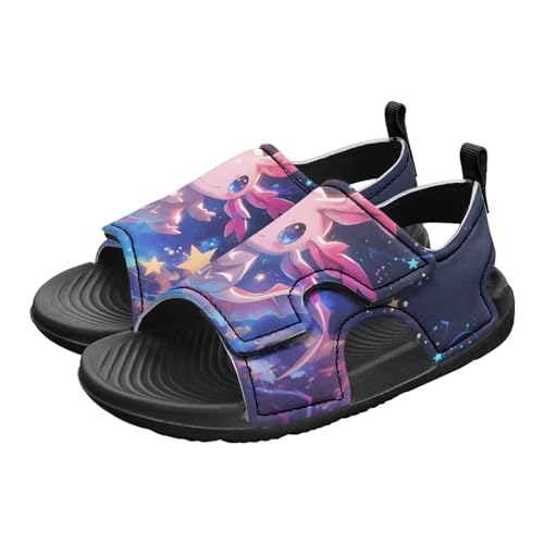 Pointodoor Little Girls Axolotl Star Sport Sandals US 13 Kids Toddler Causal Open Toe Outdoor Summer Hiking Water Sandals Adjustable