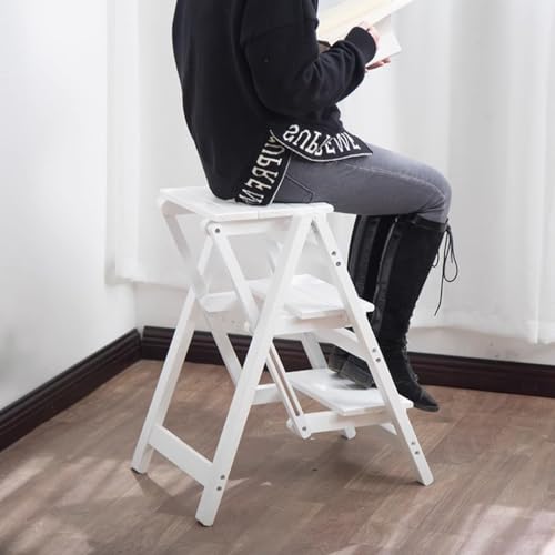 Taburete plegable multifuncional de madera para evitar estiramientos incómodos 4