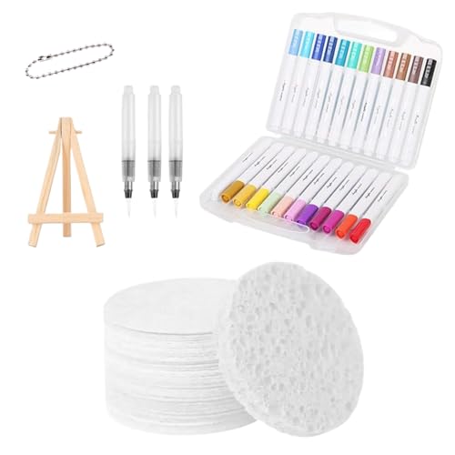 パンピューペイント 泡状テクスチャペイントキット,フォーム テクスチャ ペイント用 紙 工芸品 向け - 子供から大人まで楽しめるウォーターブラシクラフトセット ギフトやホームアクティビティに最適