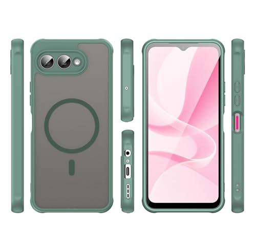 Image of Compatible with T-Mobile Revvl 8 Case Cover,Compatible with MagSafe,Anti-Fall,Compatible with T-Mobile T Phone 3 5G Cell Protective Phone Case Green