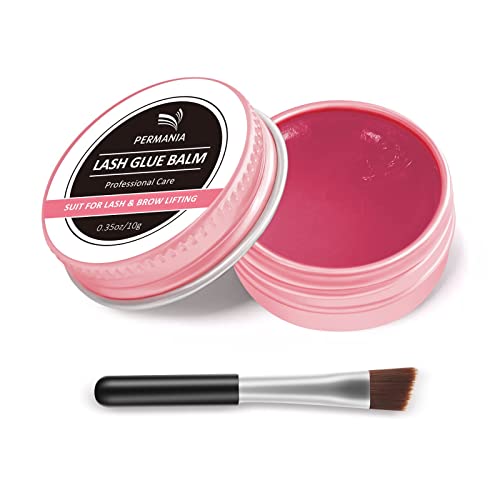 PERMANIA Colla per ciglia, colla per sopracciglia, sapore fragola, asciugatura rapida, 10 g
