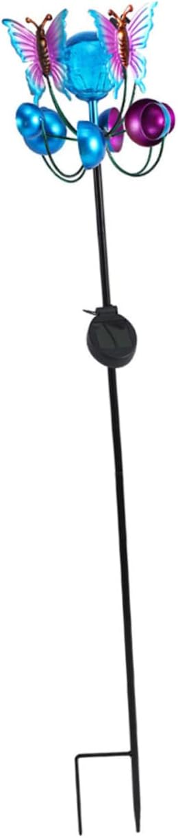 BESPORTBLE Solar Powered Butterfly Windmill Light Garden Decor Rechargeable Battery for Outdoor and Patio Lighting