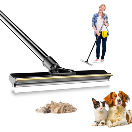 Curioh Ultimate Dual-Sided Carpet Rake for Pet Hair Removal on Rugs Tiles & Wood Floors - Long Handle Carpet Scraper tool Pet Hair Remover for Cleaning - Dog Hair Carpet Brush is UK Owned