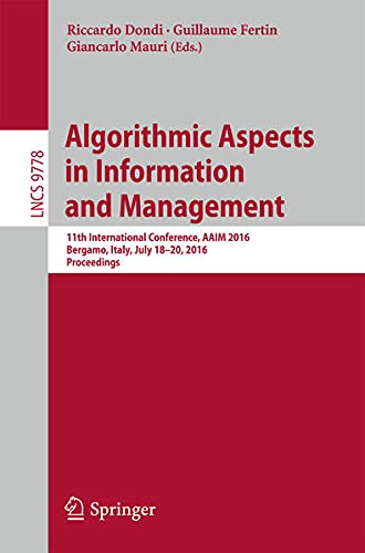Buy Algorithmic Aspects in Information and Management — BookShops.in