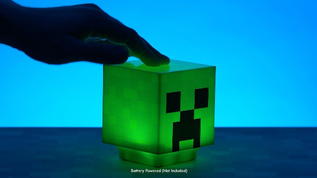 Lámpara Creeper Con Sonidos - Luz LED 3D, Batería Recargable, Decoración De Habitación Para Niños (9x9x11 Cm)