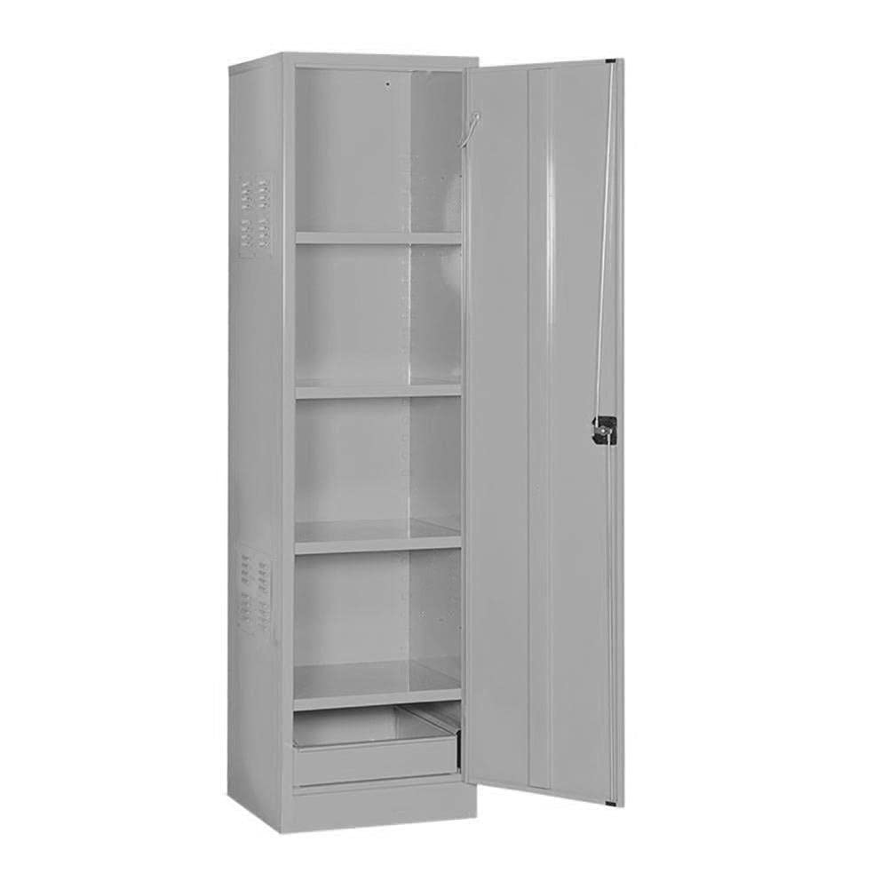 Armadio di sicurezza per lo stoccaggio di sostanze chimiche, acide e corrosive, Mis. 580 L x 460 P x 1800 H mm, 1 anta cieca, 4 ripiani