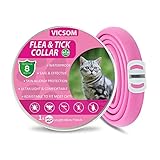 NATURAL Y NO ALERGÉNICO: Ei collar antipulgas gatos está hecho de caucho natural y está diseñado para ser ligero, por lo que no tiene que preocuparse de agobiar a su gato. Contiene aceites esenciales 100% naturales como el eucalipto de limón, la lavanda y el linalool, que son seguros y libres de químicos y no irritan ni causan alergias a su gato.