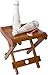 Trademark Innovations 10.8" H Bamboo Folding Stool for Shaving Shower and Footrest (Single Set)