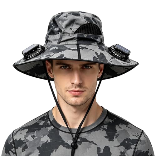 Chapeau ventilé solaire à trois vitesses avec protection ombragée renforcée