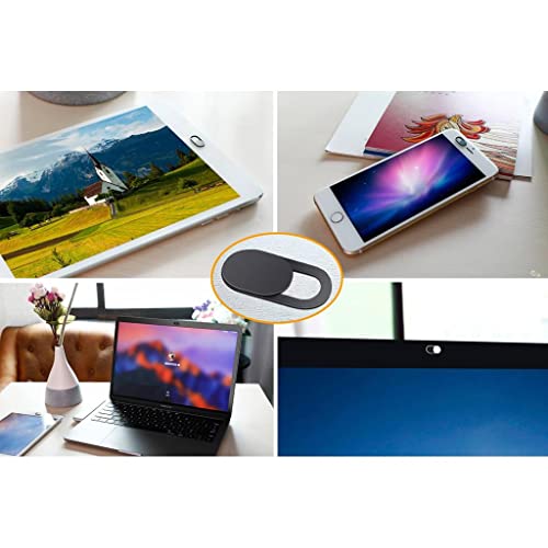 Image of Homyl 3 Pieces Ultra-Thin Web Camera Privacy Cover, Webcam Cover Slider for MacBook Pro,Laptop, Mac, PC, Tablet,Cell Phone T1 Black Color