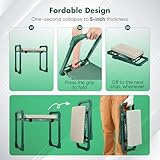 SakerPlus Garden Kneeler and Seat Foldable Kneeling Chair with Extendable Legs & Thickened Pad,Heavy Duty Foldable Gardener Stool with Tool/Storage Bags for Grandparents Gardeners - Image 5