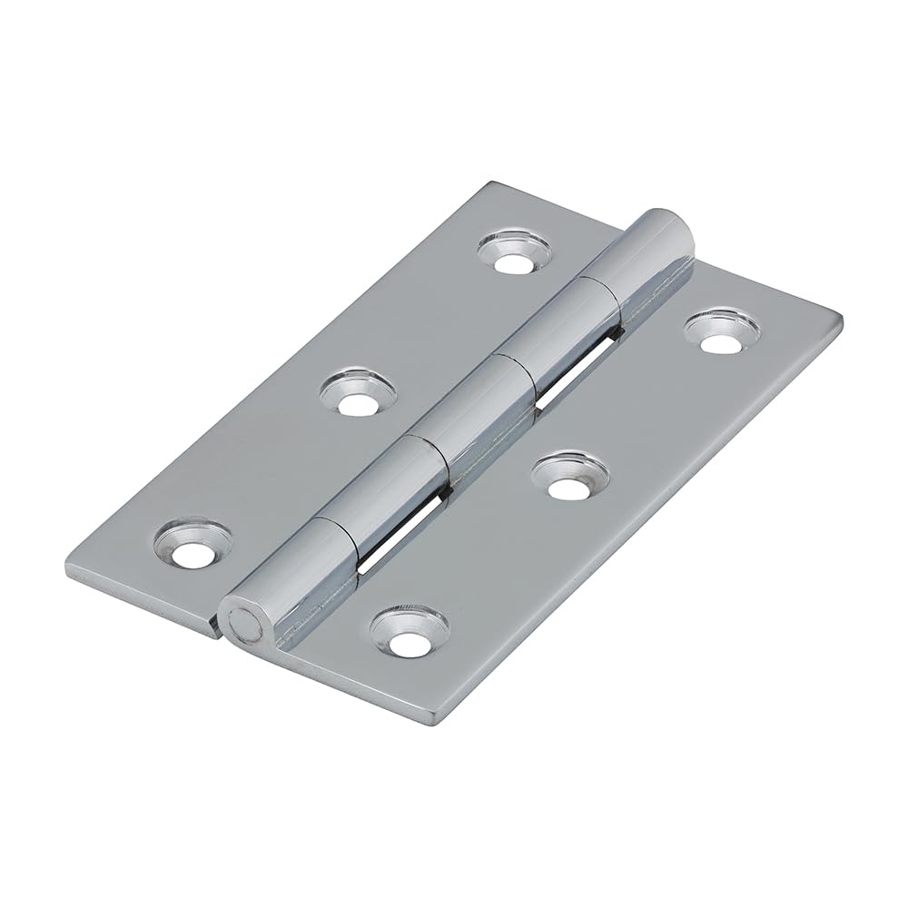 B&Q -  Solid Drawn Brass Hinges Polished Chrome75 X 40