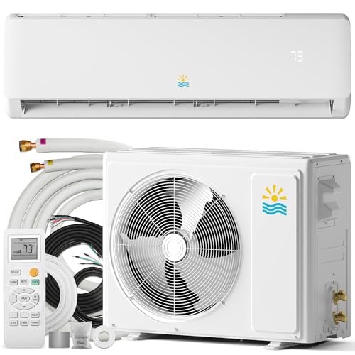 Rellytech 12000 BTU Mini Split AC/Heating System - 19 SEER2 Mini Split AC Unit Inverter Heating and Cooling, 115v Energy Efficient Ductless Air Conditioner Up to 750sq.ft, 24H Timer, Installation Kit
