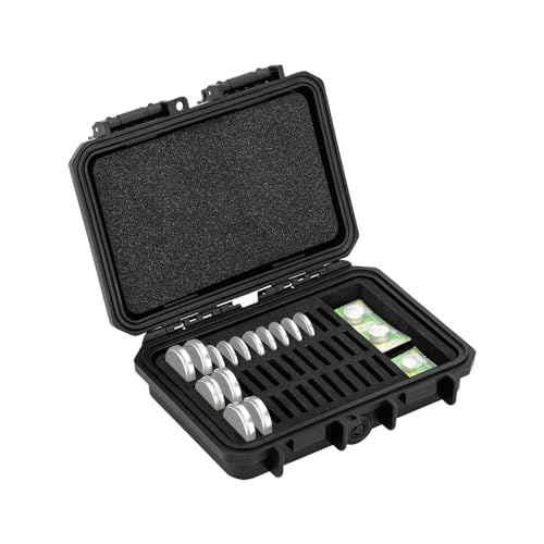 KIWIFOTOS Premium Water-Resistant Coin Cell Battery Organizer Case, 36 Slots Batteries Storage Box for CR2016 CR2025 CR2032 CR2320 CR2325 CR2330 CR2335 CR2354 CR2412 CR2430 CR2450 & LR44 LR41 Battery