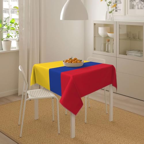 Nappe carrée Colombie anti-plis pour table sans repassage - 6